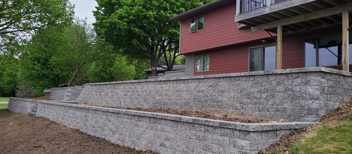 retaining wall hillside landscaping